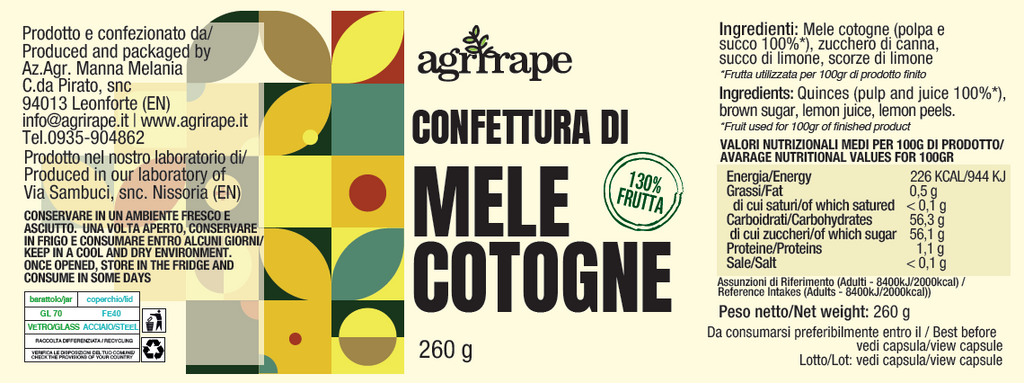 CONFETTURA DI MELE COTOGNE