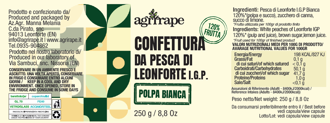 CONFETTURA DA PESCA DI LEONFORTE I.G.P. POLPA BIANCA
