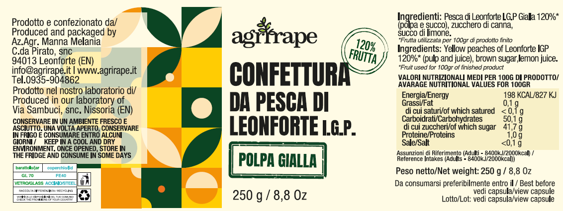 CONFETTURA DA PESCA DI LEONFORTE I.G.P. POLPA GIALLA